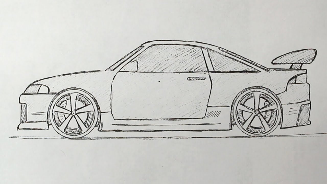 Как нарисовать машину карандашом