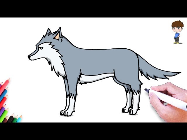Как нарисовать волка карандашом поэтапно ✏