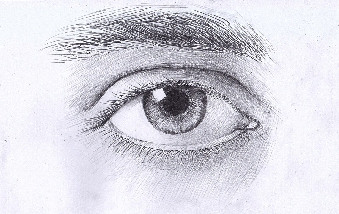 как нарисовать глаза карандашом