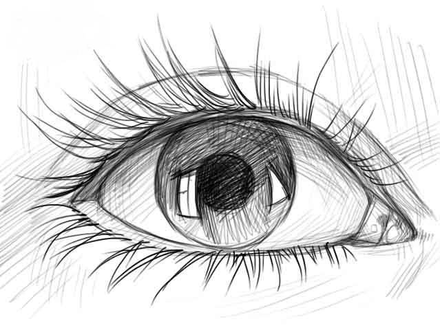 как красиво нарисовать глаза