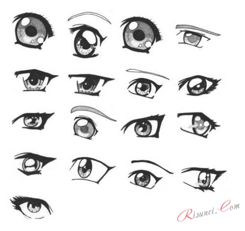 Как нарисовать глаза аниме поэтапно