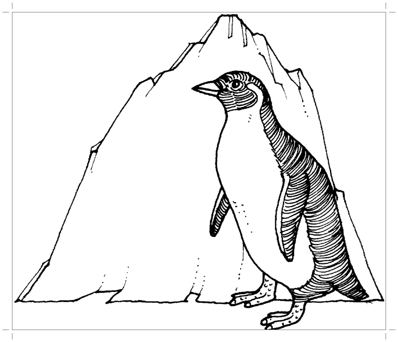Как нарисовать черного пингвина 