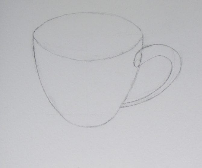 Как нарисовать чашку поэтапно