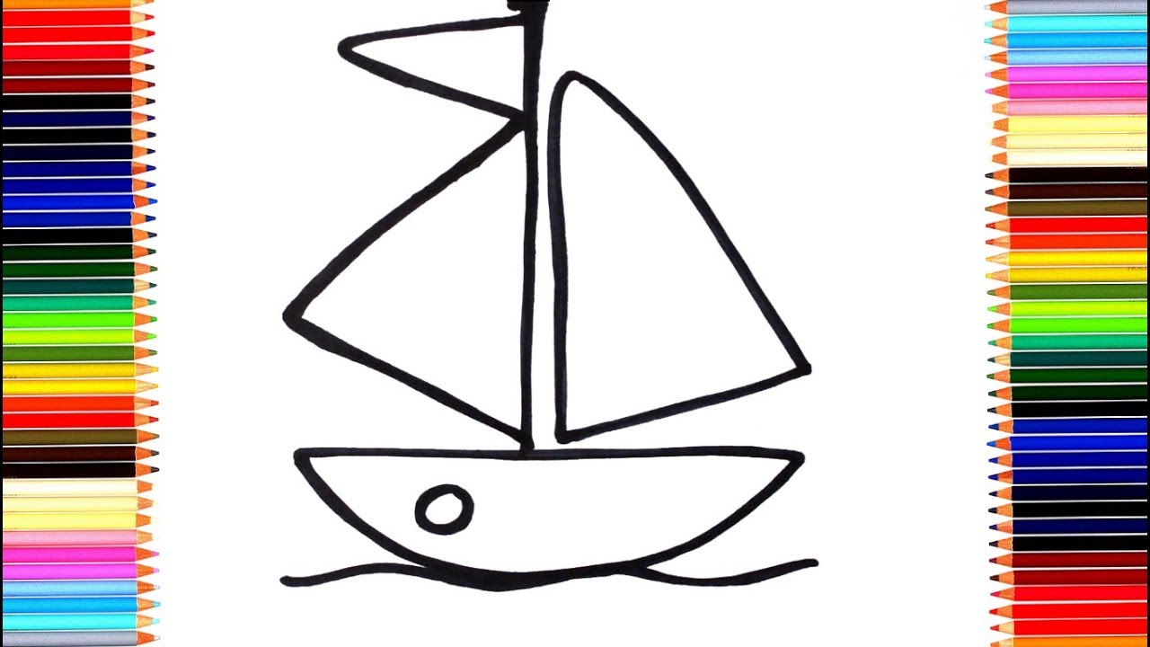 как нарисовать кораблик