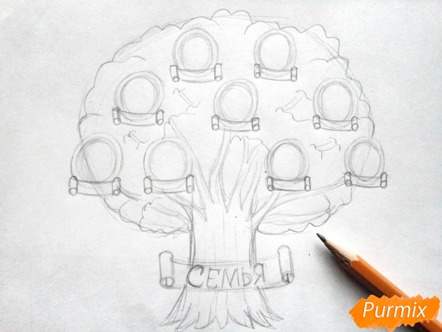 Как нарисовать генеалогическое дерево карандашом