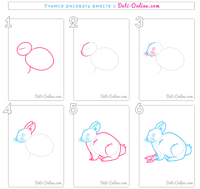 как нарисовать кролика