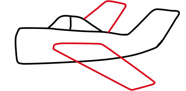 рисуем крылья самолета